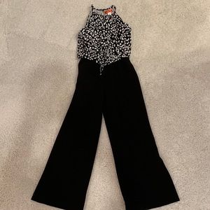 Aqua girls black and white Body length Jump Suit